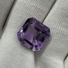 Natural Amethyst Asscher Cut Loose Gemstone