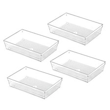 Backerysupply Clear Plastic Drawer Organizer Tray 9 in x 6 x 2 in,