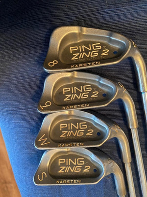 PING ZING 2 / 5-PW+SW / JZ STIFF SHAFTS / BLUE DOT / STD. LOFT / TOUR VELVET +4'