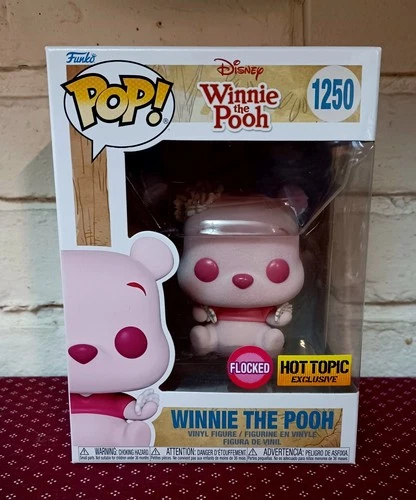 Funko POP! Disney: Valentines Winnie the Pooh #1250 *Flocked* HOT TOPIC