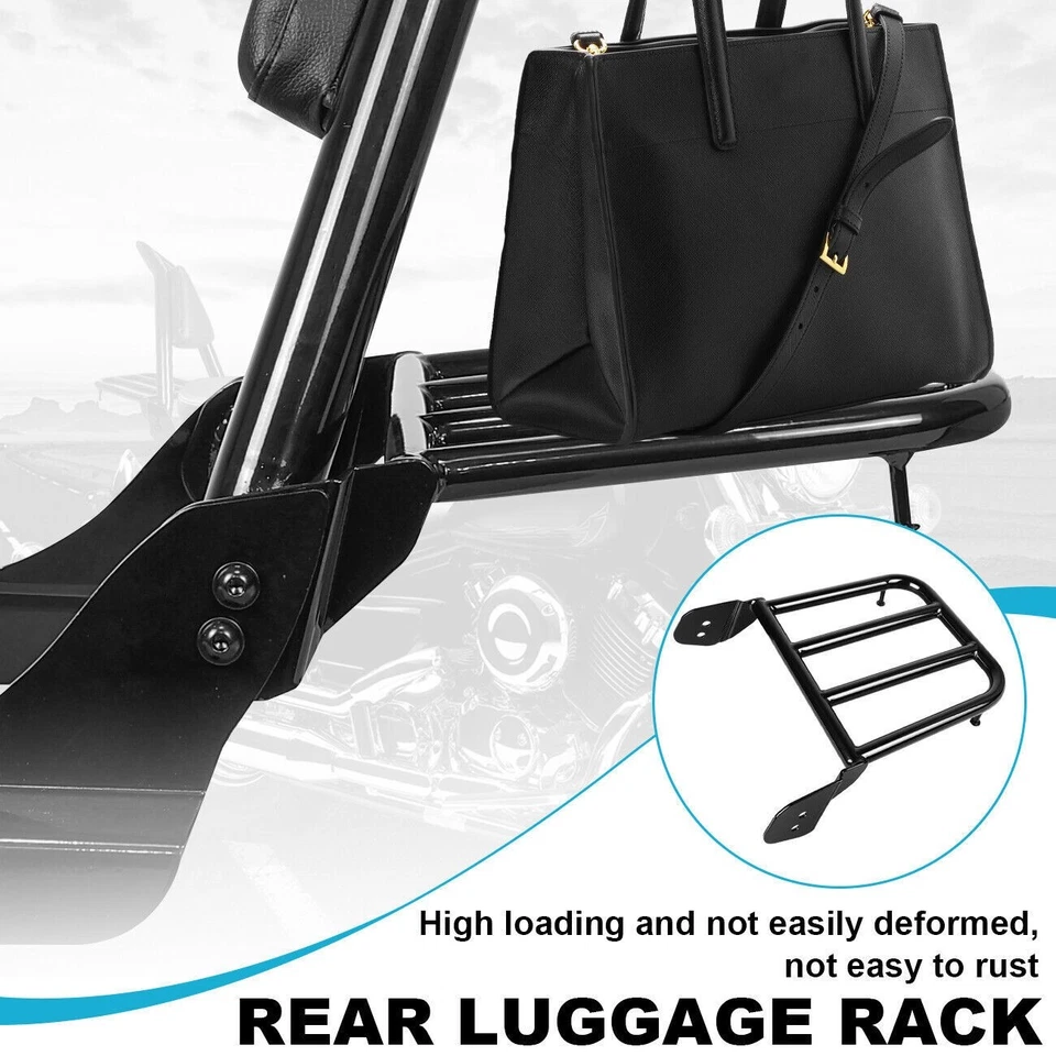 Sissy Bar w/Luggage Rack Backrest For 1998-2018 Yamaha Dragstar V-star 400 650 - Image 4 of 4