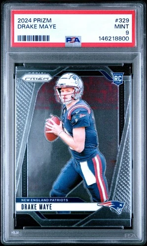 2024 PANINI PRIZM #329 DRAKE MAYE ROOKIE RC PSA 9