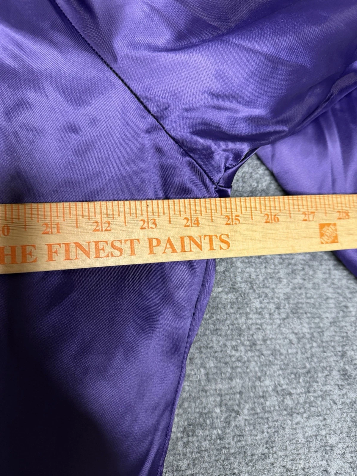 Vintage 90’s Chevrolet “ The Heartbeat Of America” Purple Satin Jacket Size Med. image 7