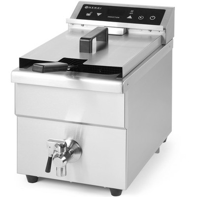 Induktionsfritteuse mit Wasserhahn Kitchen Line 8L Hendi 215012