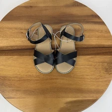 New NWOB Girls Little Kids Tucker + Tate Tarya Black Strappy  Sandals Size 9 C