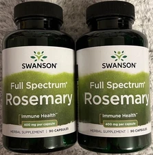 180 Caps Swanson Rosemary 400 mg 2X 90 Caps For Memory Mood Immune Health
