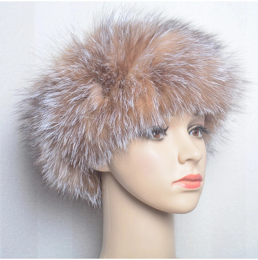Scarves Headbands Warm Mufflers Scarf Neck Genuine Real Farm Fox Fur Fashion