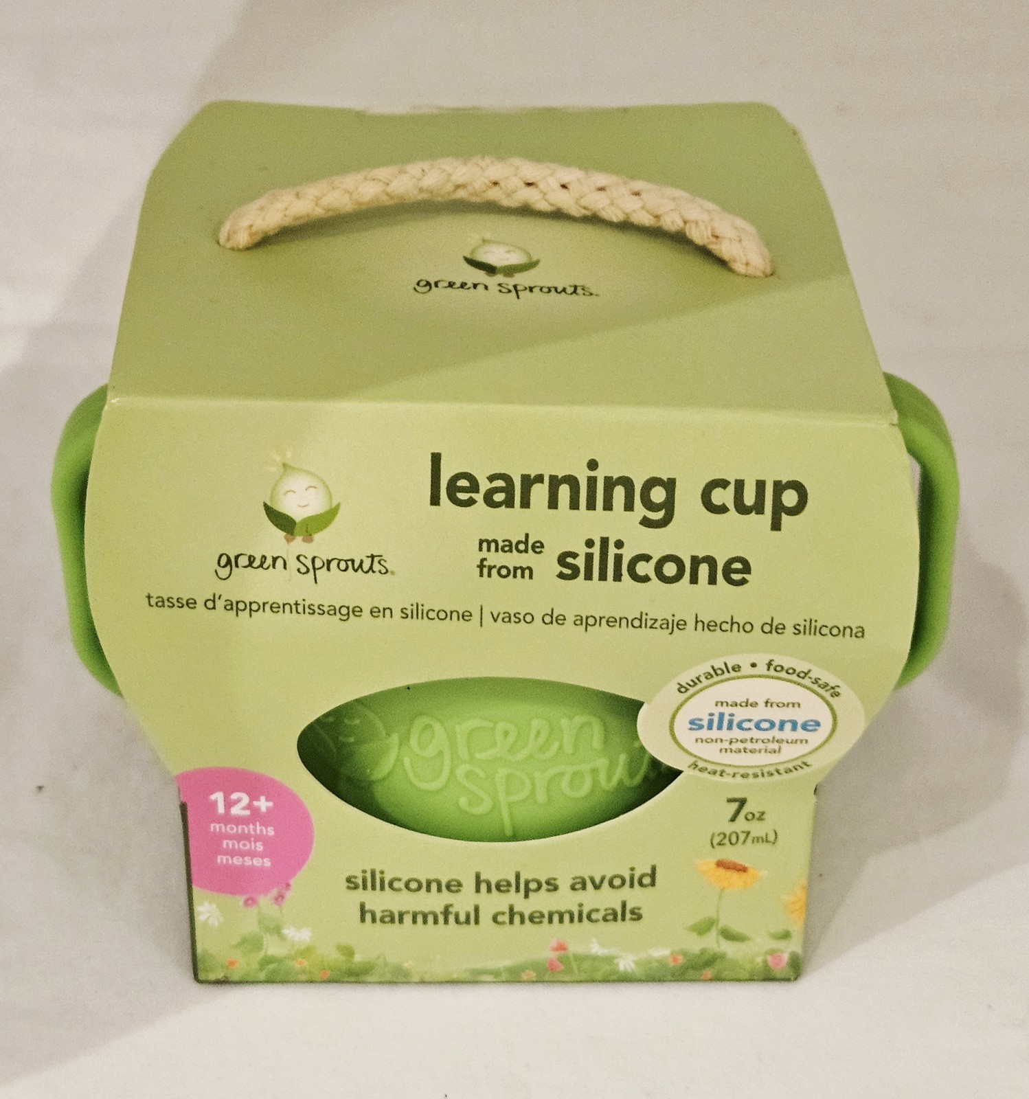 Green Sprouts Silicone Learning Cup 12+ Months Sippy Toddler