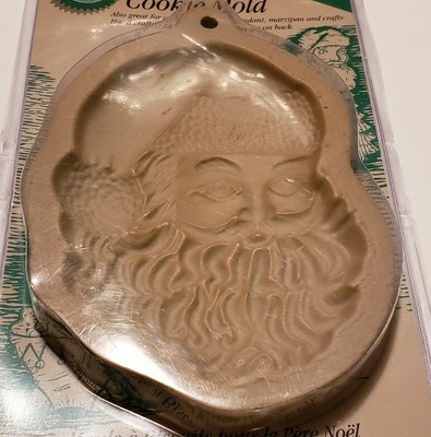 Wilton Pottery 1997 Christmas Santa Claus Face Cookie Mold   Sealed