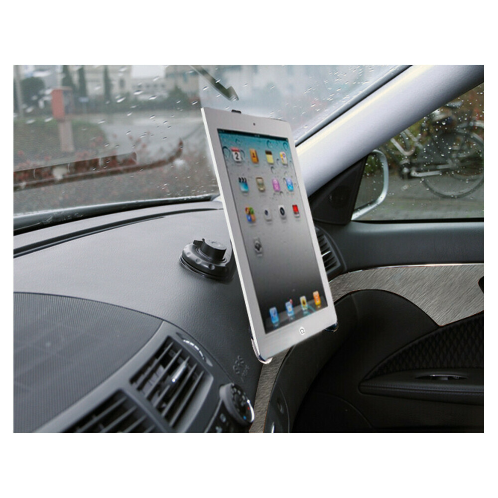 EXSHOW Supporto Per Tablet Auto – Ventosa Metallica Super Potente Per Cruscotto E Parabrezza, Braccio Regolabile, Compatibile 4,7-13 Pollici