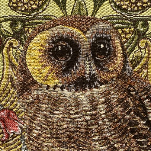 SET OF TWO OWL BELGIAN HAND FINISHED 18" TAPESTRY CUSHION PILLOW COVERS WITH ZIP - Picture 7 of 8