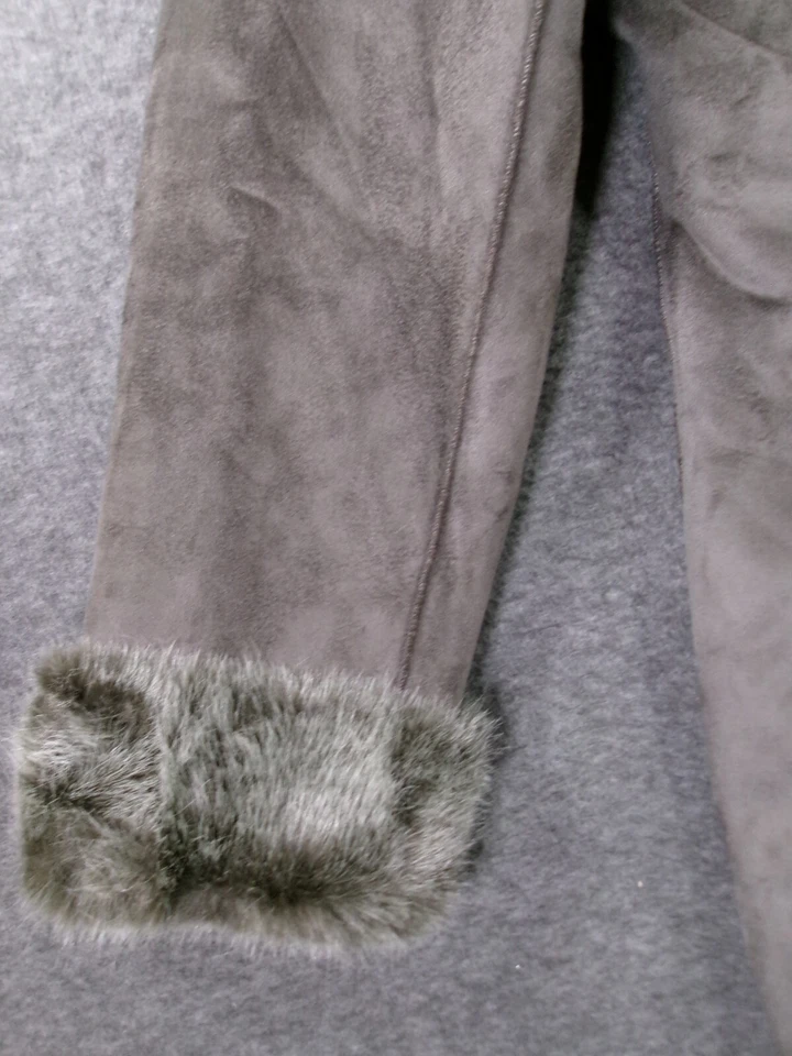 Abrigo Nuage Mujer Extra Grande Marrón Imitación Piel Cápsula Preparación Clásico Mafia Esposa Foto 3 de 4