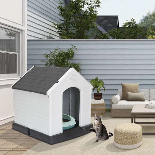 28 Zoll/32 Zoll H Outdoor Hundehaus wetterfest Tierheim Hundeheuche 4 Farben - Bild 18 von 73