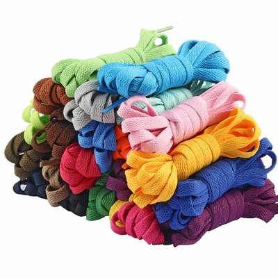 Shoelace 8MM Flat Athletic Sneakers Running Shoestrings Solid Colors~~~~~~id4643