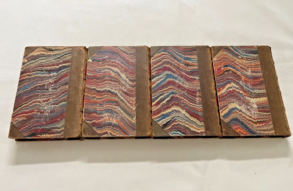 1822 4 Vol PEVERIL OF THE PEAK Walter Scott SECOND ED Waverly Novels LEATHER - Image 2 of 4