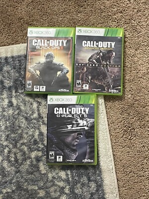 Lot of 3 Call of Duty  Black Ops III &Ghosts&Advanced Warfare  Xbox 360