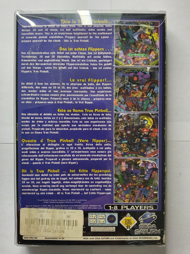 TRUE PINBALL - Sega Saturn - [PAL] - Komplett + Crystal Box - Bild 2 von 4