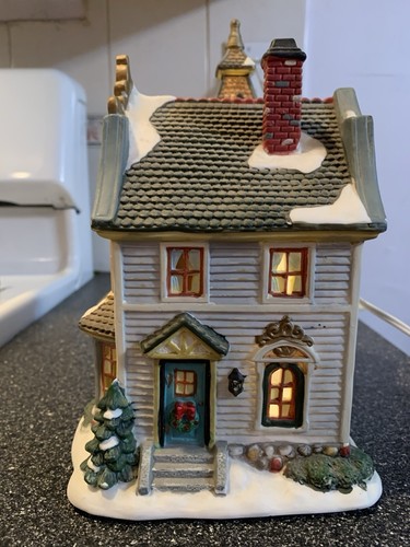 Saturday Evening Post Norman Rockwell Freedom From Fear Lighted Christmas House - Picture 6 of 22