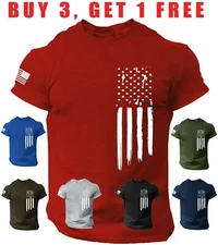 American Flag USA T-shirt Patriotic T Shirt Military Veteran tee Shirt S-3XL