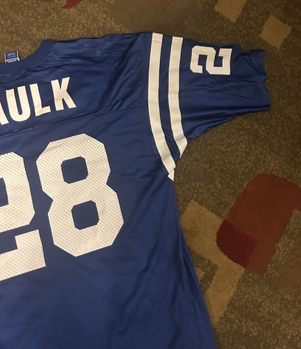 Vintage Marshall Faulk Indianapolis Colts #28 Champion Jersey Made In USA Sz 52 - Picture 3 of 9