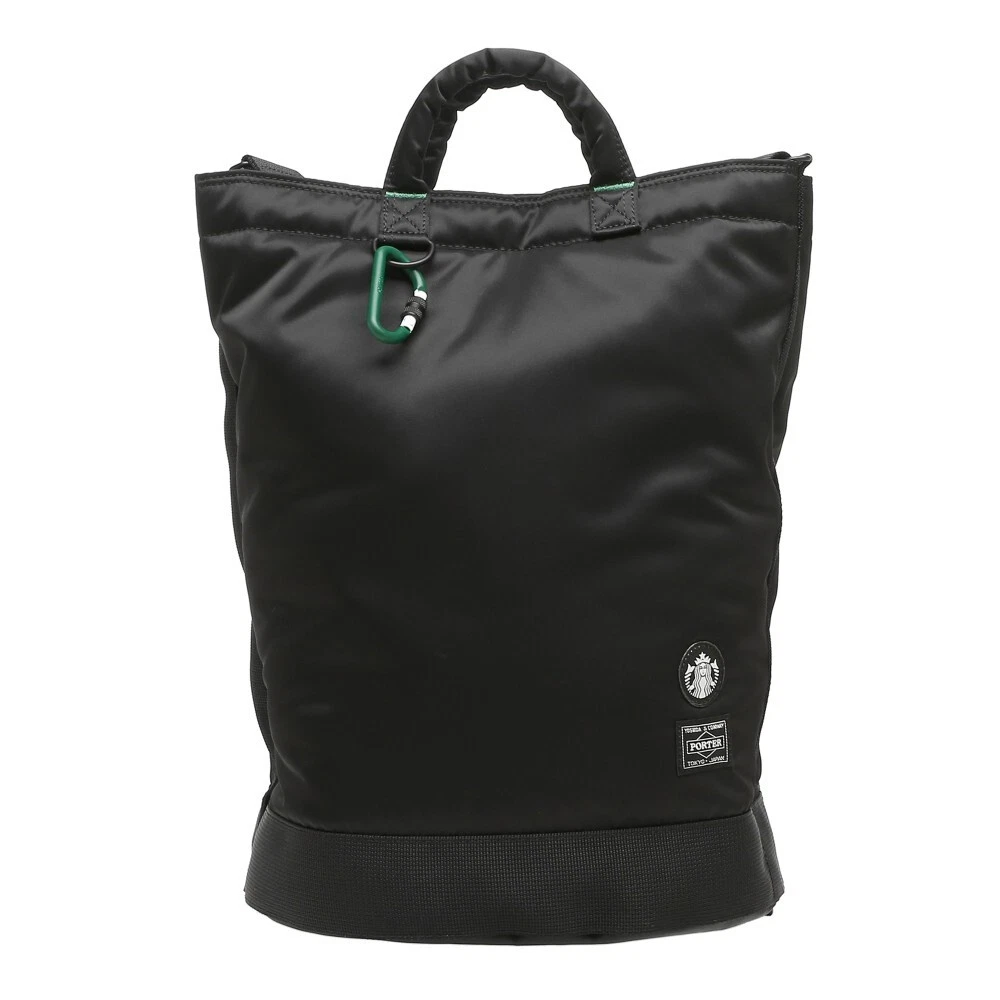 Starbucks × PORTER Coffee Bean Shape Drum Bag L size 27.5x21.0x38.0cm black