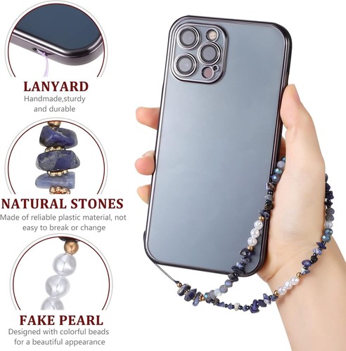 Mobile Phone Charm Crystal Beaded Wrist Strap Lanyard Smiley Chain Keys Holder - Zdjęcie 7 z 26