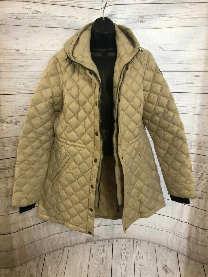 / Chaqueta acolchada para mujer Pajar Canada con capucha cremallera/frente a presión beige talla XXL Foto 3 de 4