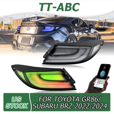 TT-ABC RGB LED Tail Light For Toyota GR86 Subaru BRZ 2nd Gen 2021-2025 Rear Lamp