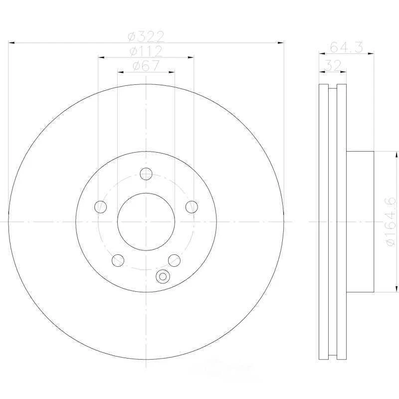 Hella Pagid - Alto carbono y totalmente recubierto para Mercedes-Benz E350 C35 2010-2019 Foto 2 de 4