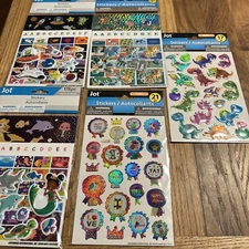 Jot Lot Of 5 Sheets Of 638 Stickers NEW
