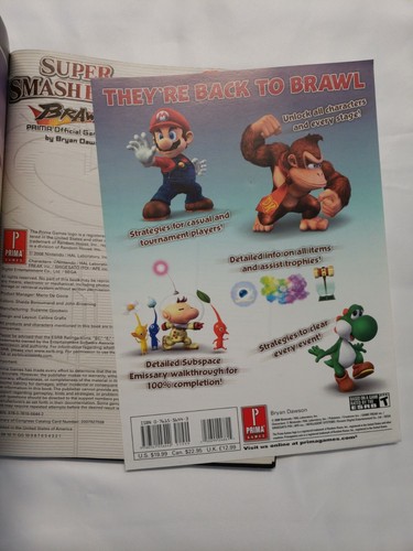 Super Smash Brothers Brawl Strategy Guide Premiere Edition Wii Video Games. K - Picture 3 of 3