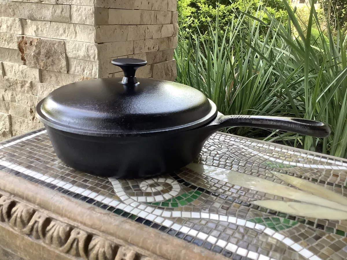 Vintage Heuck Classics Cast Iron Pan Skillet 10.5 w/ Lid