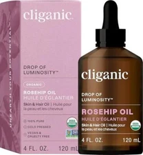 Cliganic Organic Rosehip Seed Oil for Face, 100% Pure |  Assorted Sizes 
