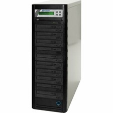 QD-DVD-H1210 Tower Duplicator, 10 24x/48X CD/DVD Recorders, 1 to 10 Duplicator,
