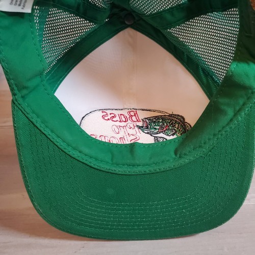 Bass Pro Shops Hat Green Gone Fishing Mesh Back Trucker Snapback Adjustable - Picture 8 of 11