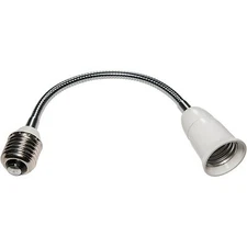 Flexible E26/E27 Medium Edison Screw Lamp Socket Extension Extender Adapter
