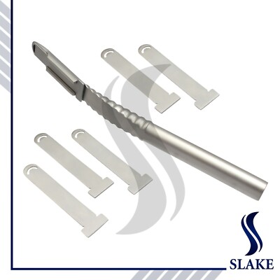Bone Scraper Hand Held Curved Harvestor Collector With 5 Blades Dental