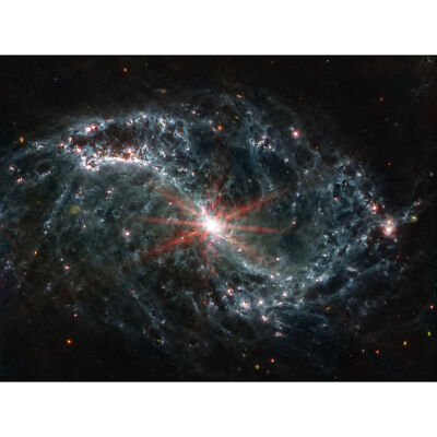 NASA James Webb NGC 7496 Network Gas Dust Galaxies Leinwand Poster Druck Wandbild