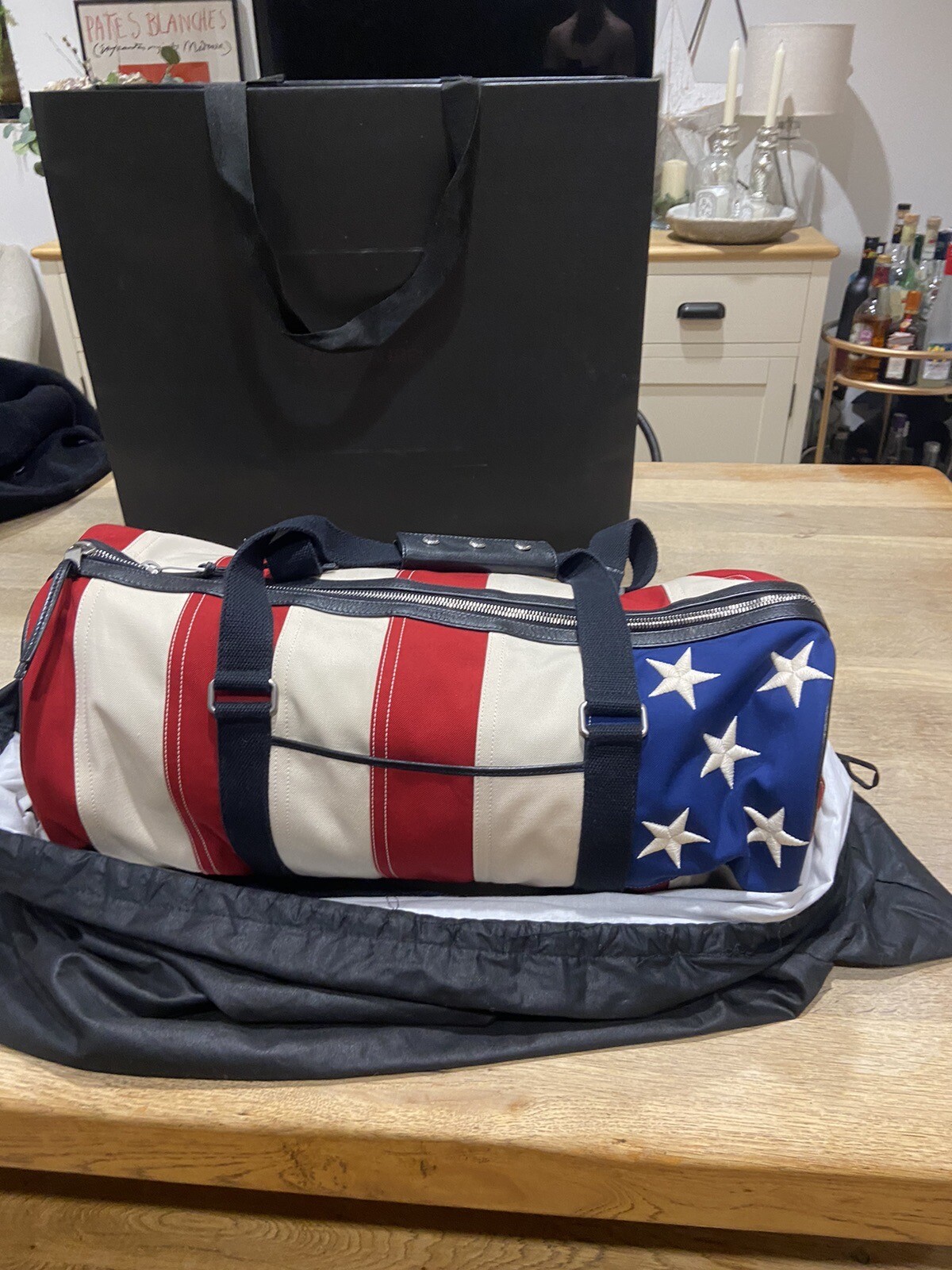 borsa palestra yves saint laurent bandiera americana