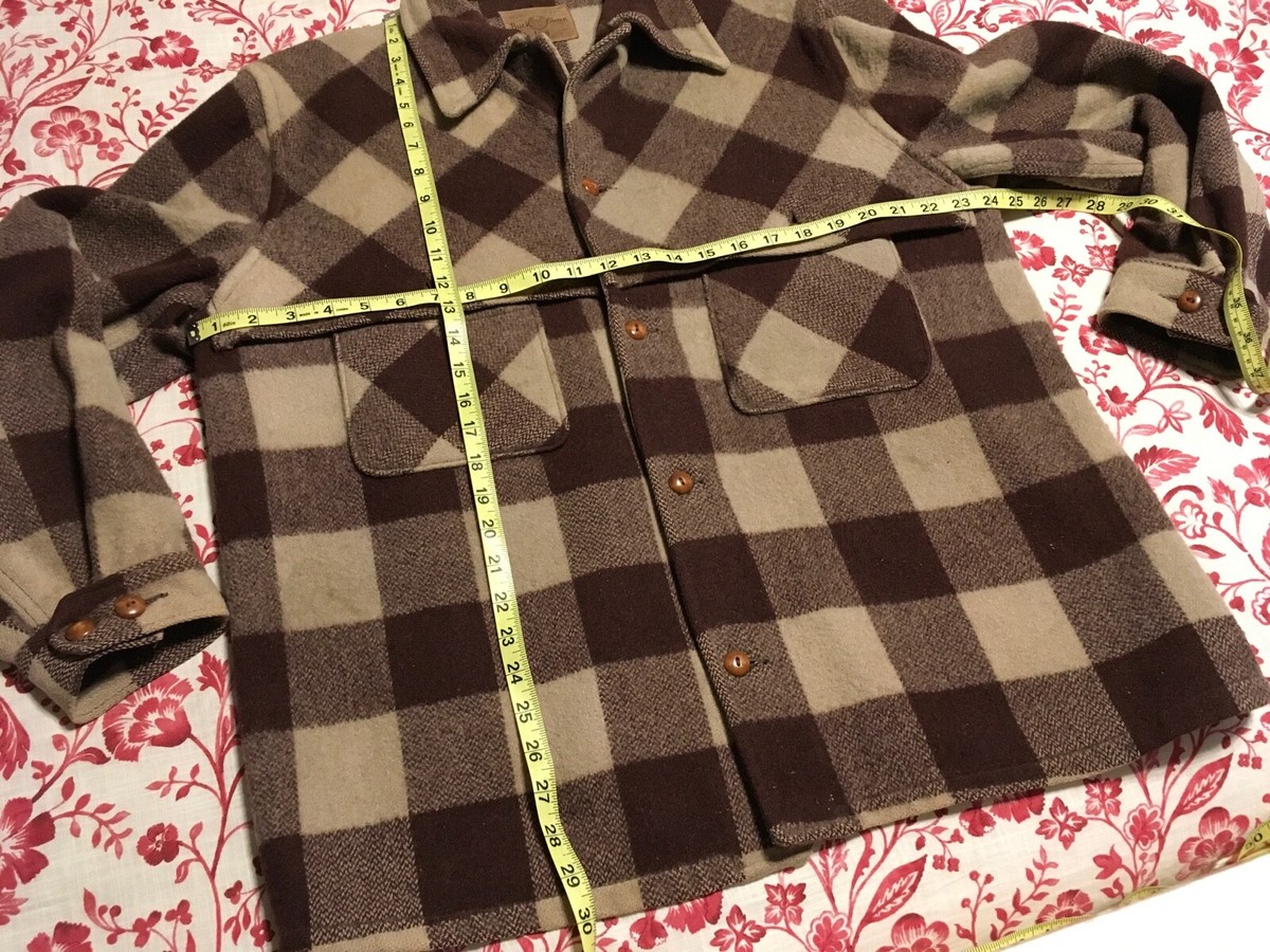 Vintage 40s BUCK SKEIN JOE Plaid Wool Hunting Outdoors JACKET COAT