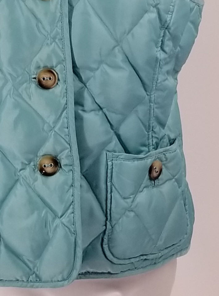 Talbots Size Petite Medium Button Front Puffer Ve… - image 4