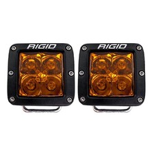 Rigid Industries 20252 D-series Spot With Amber Pro Lens - Pair