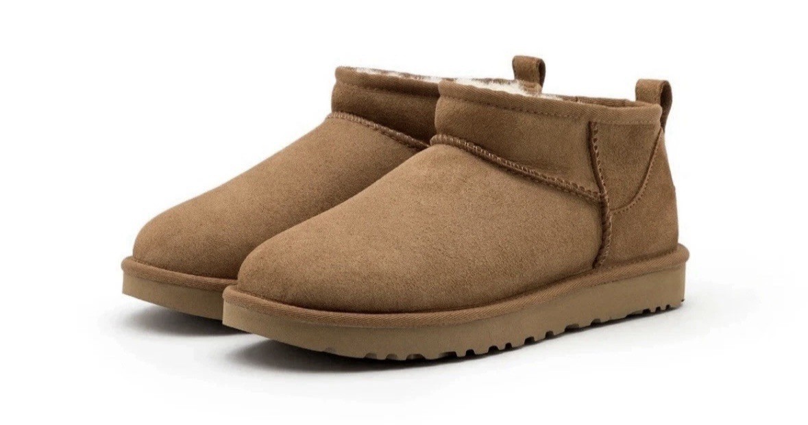 UGG Women's Classic Ultra Mini Ankle Boot - Size 7, Chestnut for