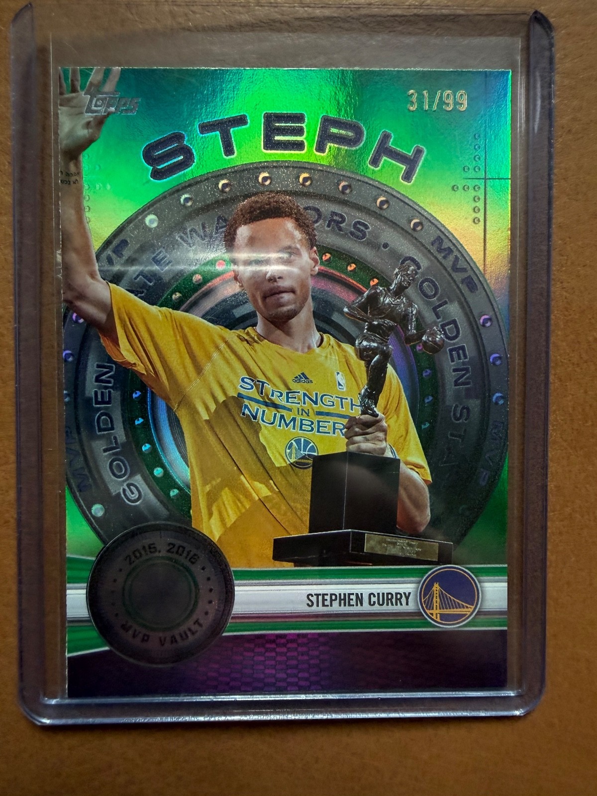 2025-26 Topps Basketball Stephen Curry MVP Vault Green /99 #MVP-6