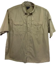 511 Tactical Mens Sz3XL Tall Beige Vented Snap Up S/S Shirt (M19) NW/OTs