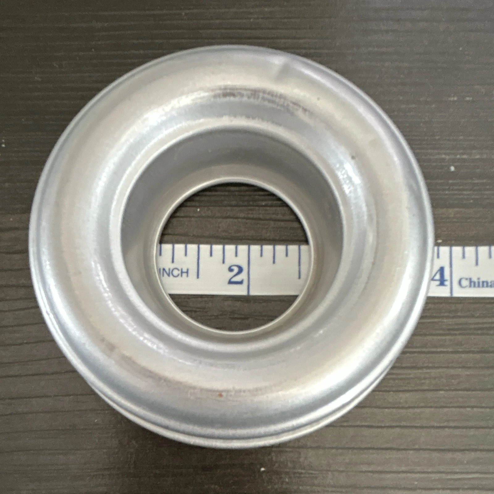 Silver Aluminum Round Tube Mini Ring Mold, Approx. 4 in Diameter set of 8