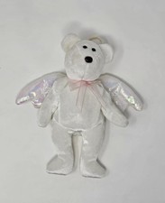 Ty Beanie Babies Halo the Angel Bear Toy 1998 Brown Nose