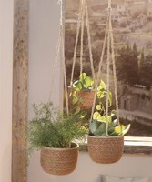 Blumenampel Pflanzampel HäNgeampel 3Er Set Aus Seegras Terra, Blumen Pflanz Korb