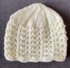 Hand Knitted Baby Hat New Born