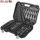 216 Pcs Mechanic Tool Set 1/4" 3/8" 1/2" Socket Wrench Sets Auto Repair Tool Set